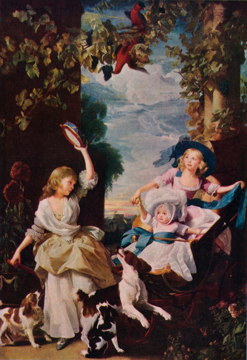 George III:s tre yngsta döttrar, 1785, 1937 av Unbekannt