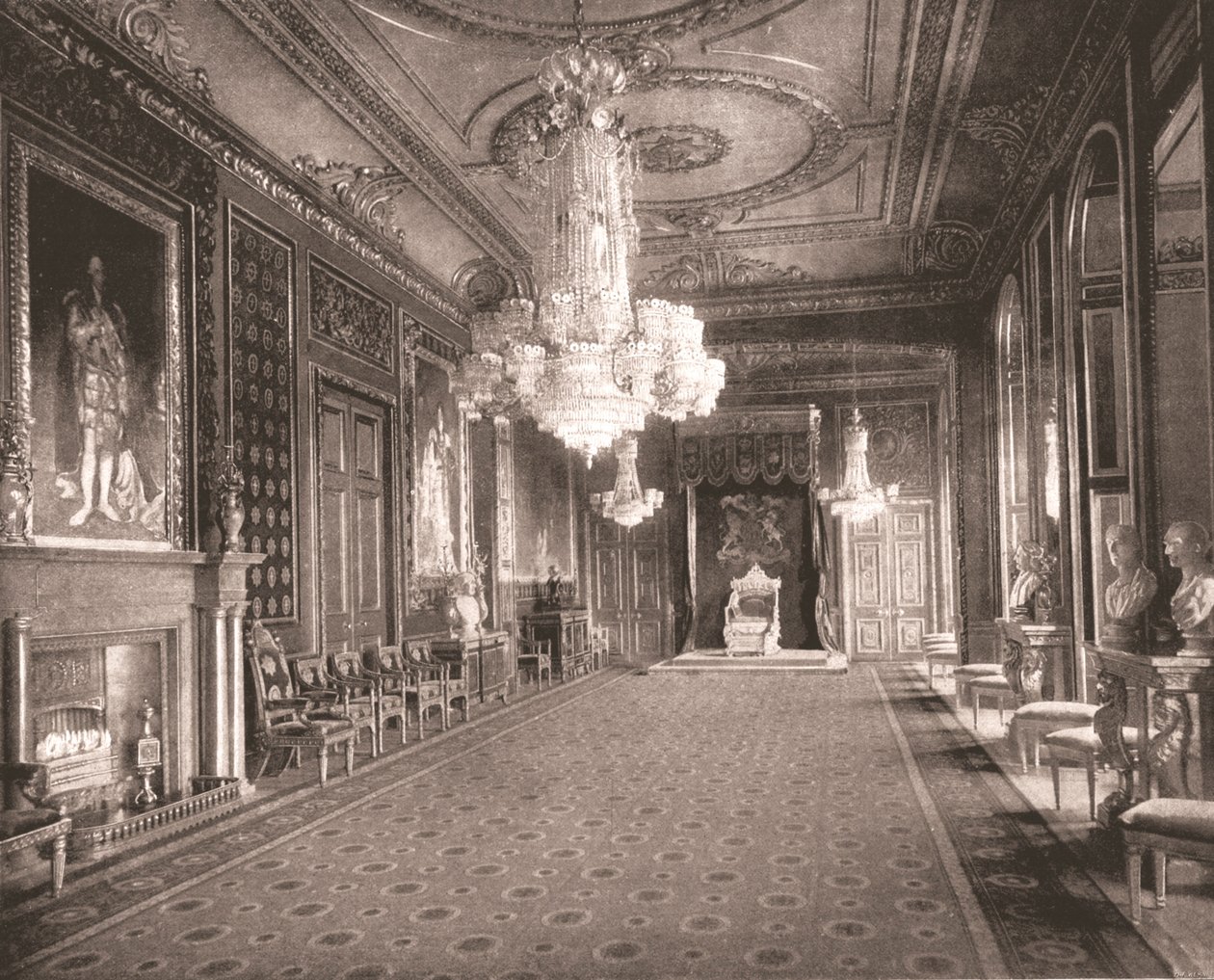Throne Room, Windsor Castle, Berkshire, 1894. av Unbekannt