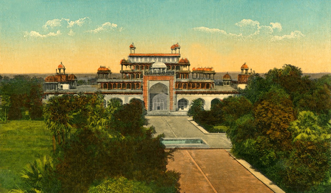 Akbar den stores grav Alias Sikandra, Agra, c1910. av Unbekannt