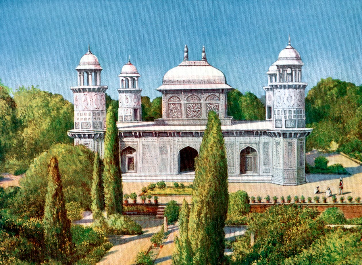 Itmad-ud-Dowlahs grav, Agra, Indien, tidigt 1900-tal av Unbekannt