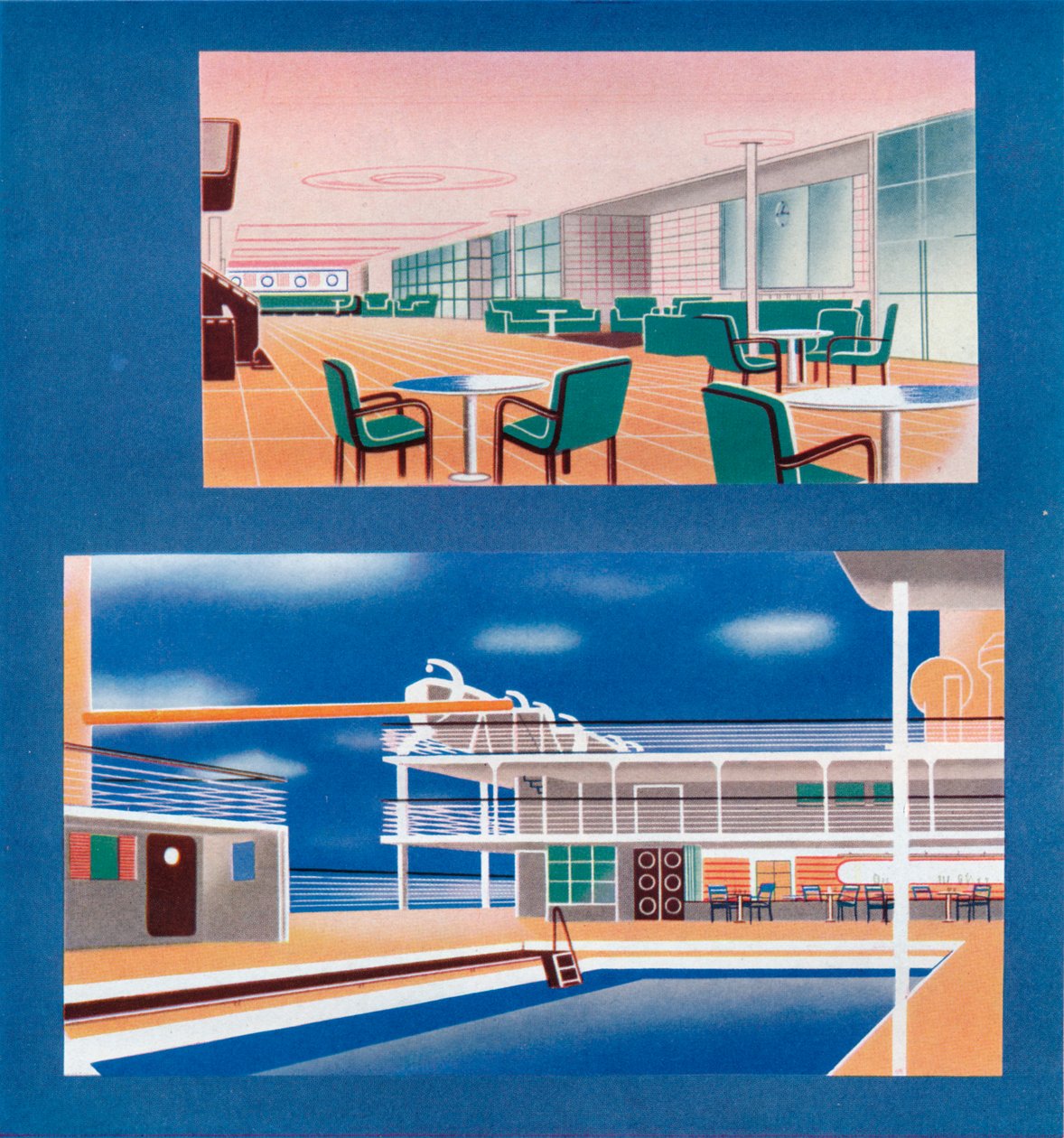 The Tourist Lounge and Swimming Bath of the RMS Orion, 1935 av Unbekannt
