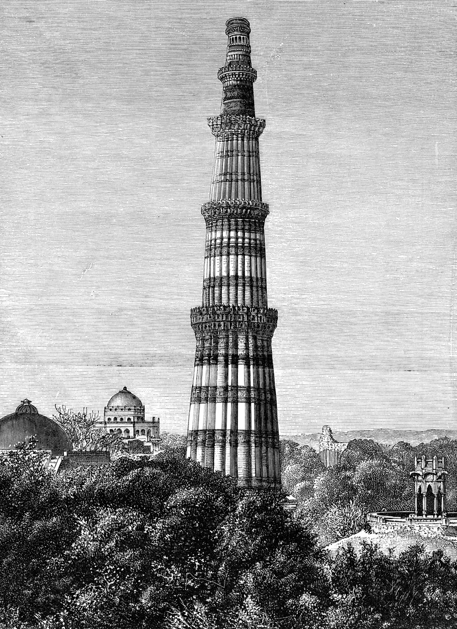 Tornet i Kutar, Delhi, Indien, 1895 av Unbekannt