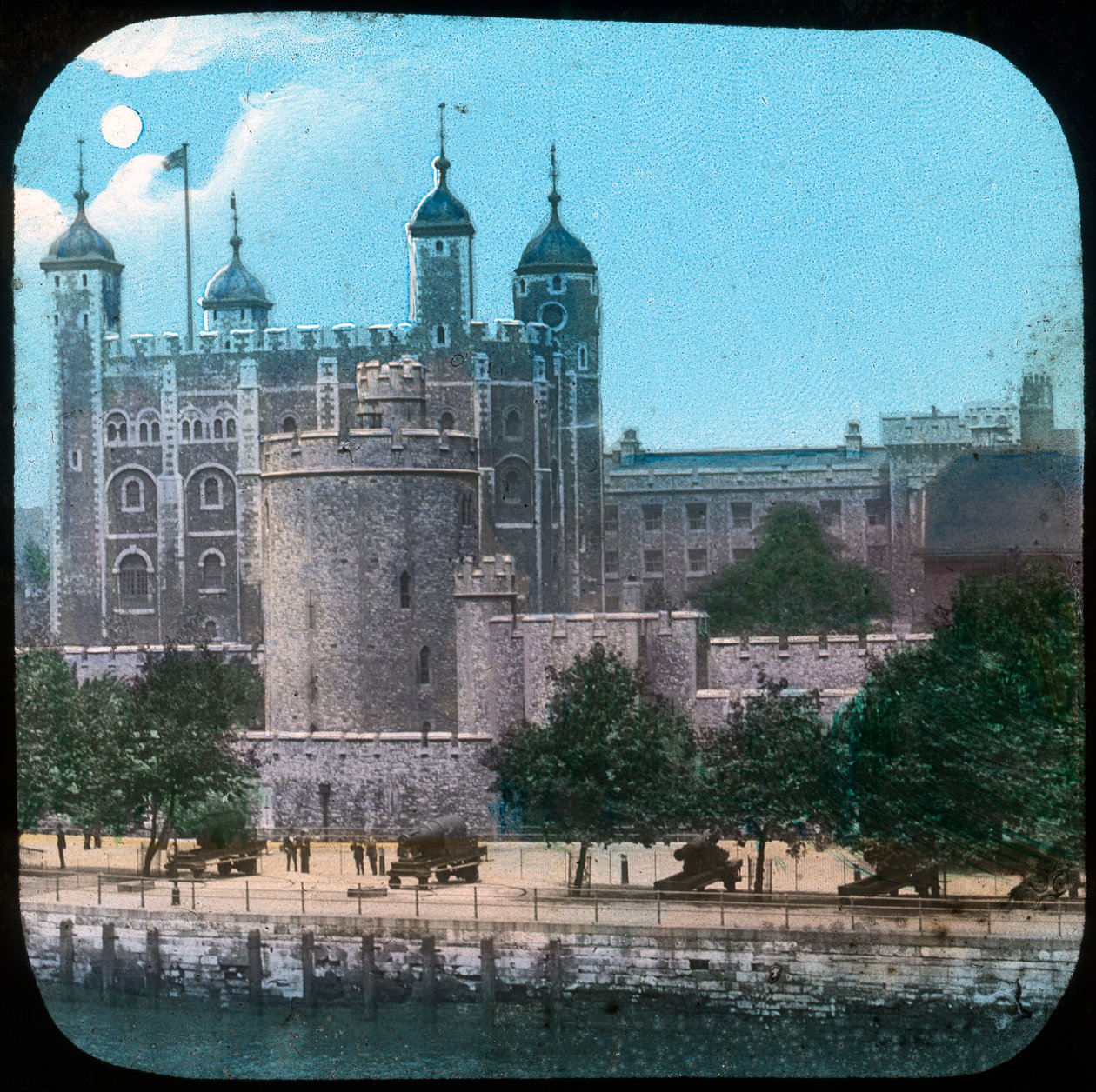 Tower of London på natten, sent 1800-tal eller tidigt 1900-tal av Unbekannt
