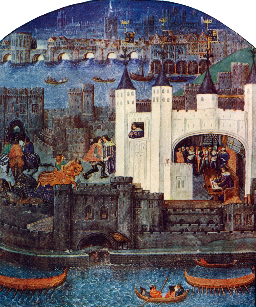 Towern i London med London Bridge, c1500, c1900-1920 av Unbekannt