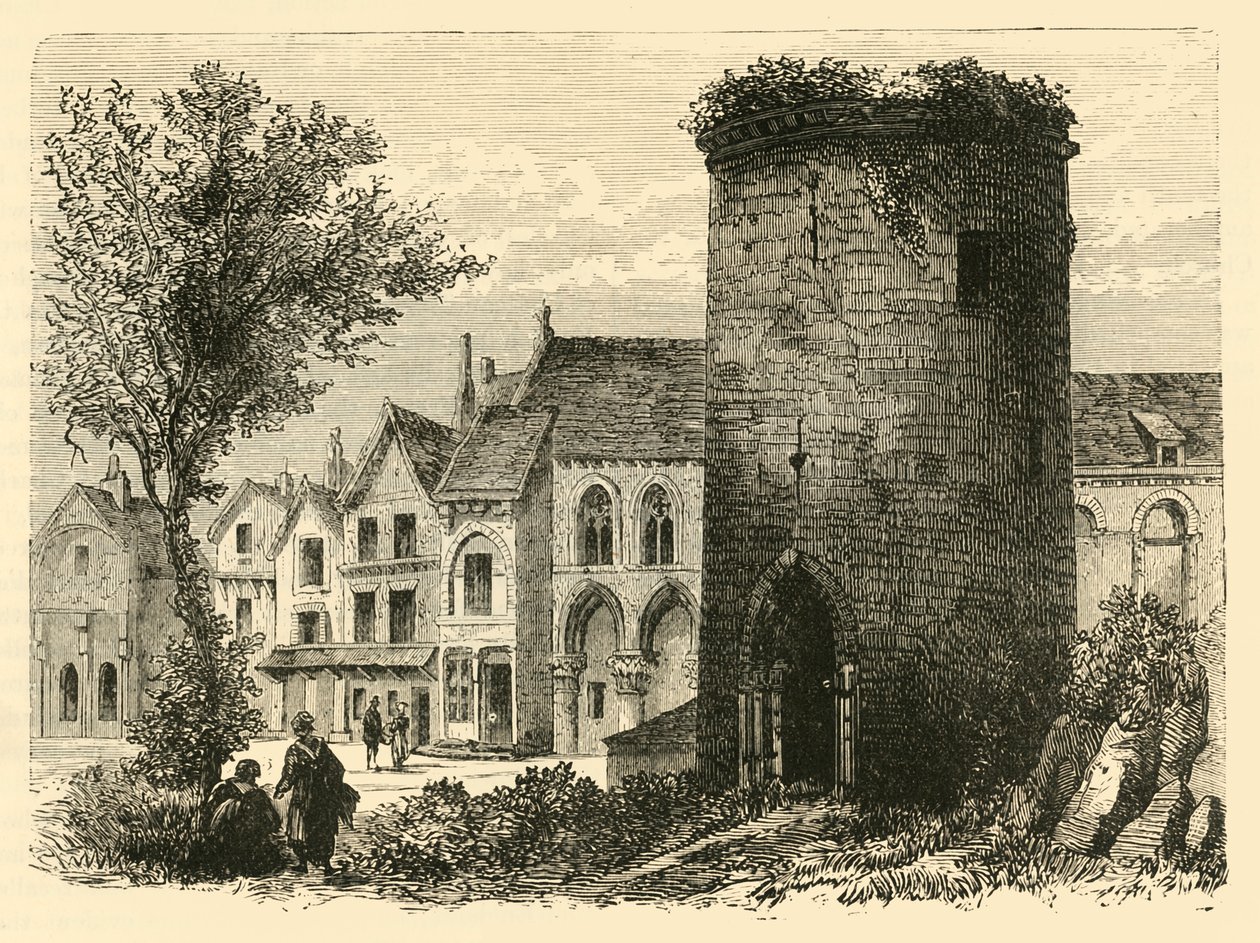Louis Doutremers torn i Laon förstördes 1831, 1890. av Unbekannt