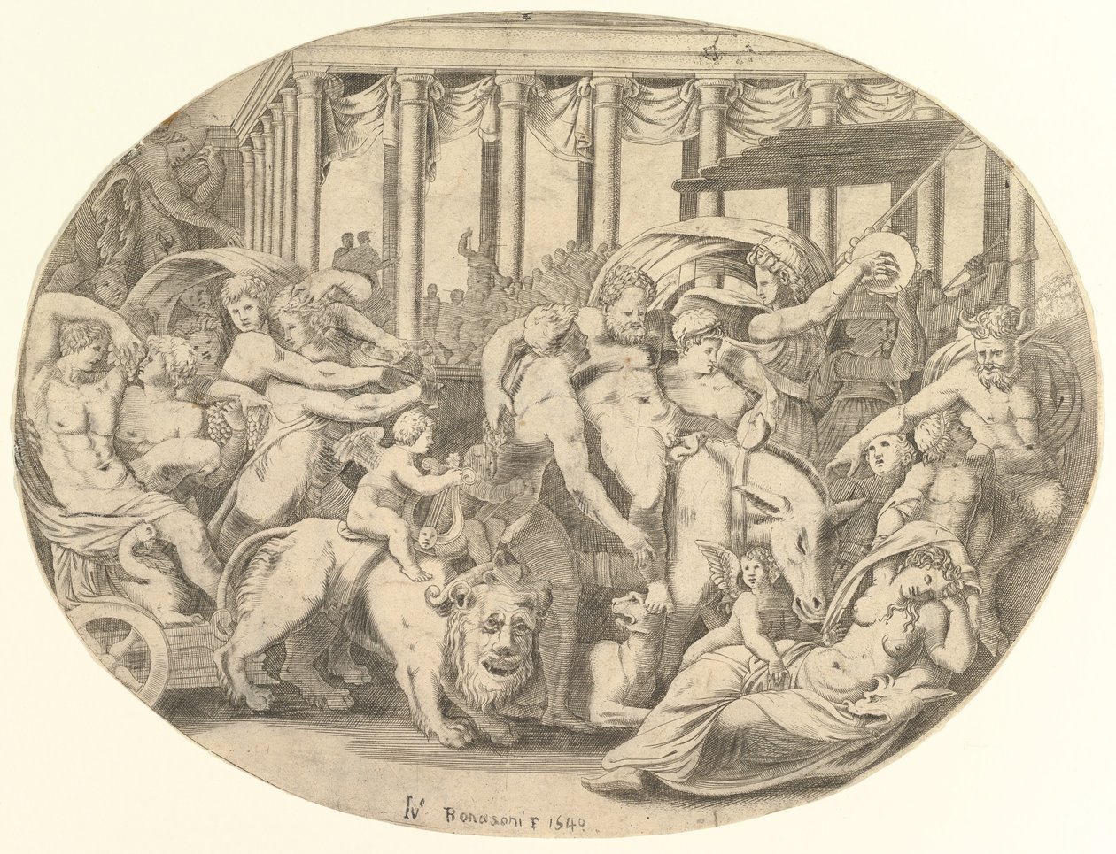 Bacchus triumf, 1500-talet. av Unbekannt