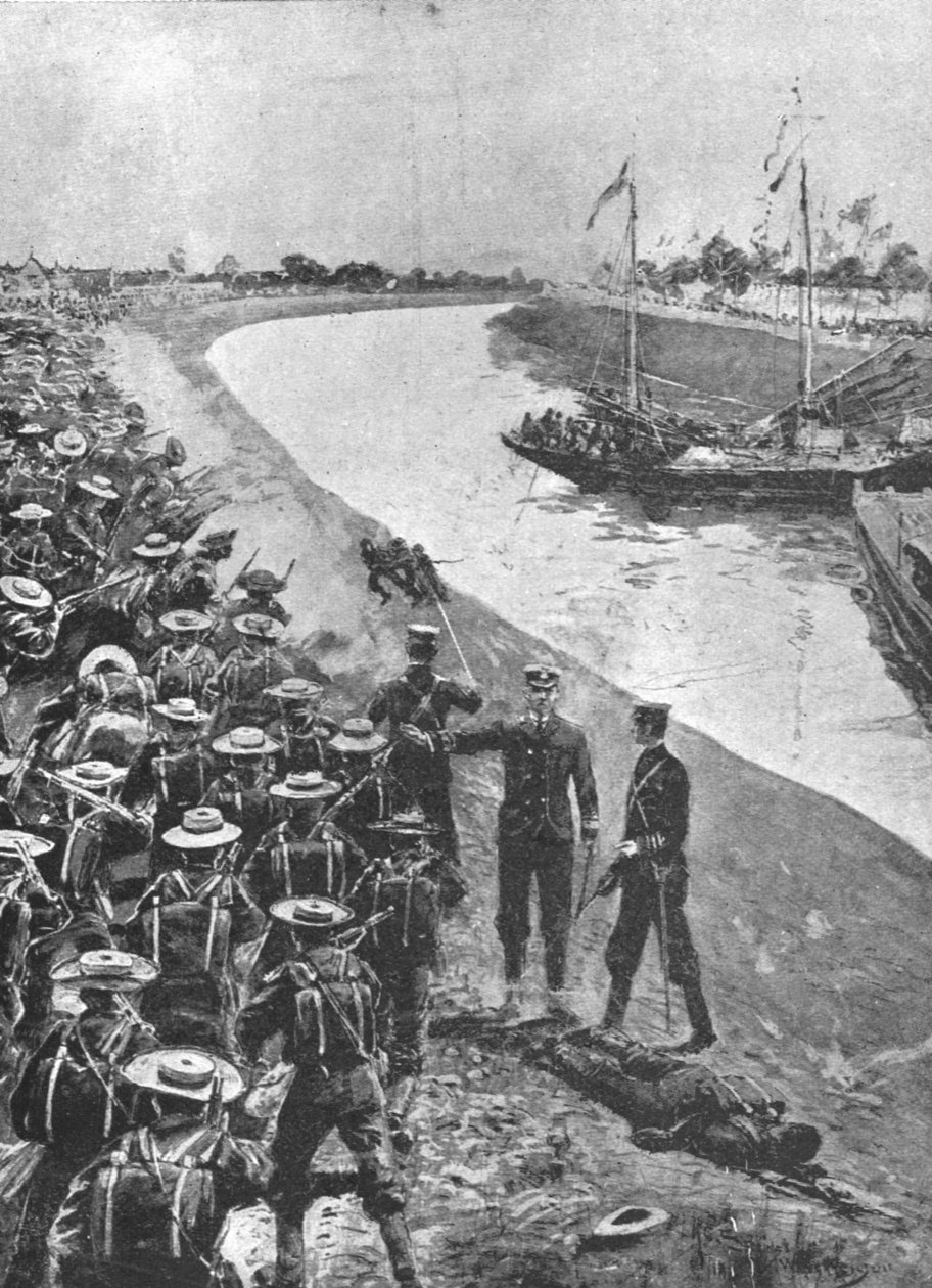 The Trouble in China, 1900-1901: The Bluejackets på väg till Tientsin, 1901. av Unbekannt