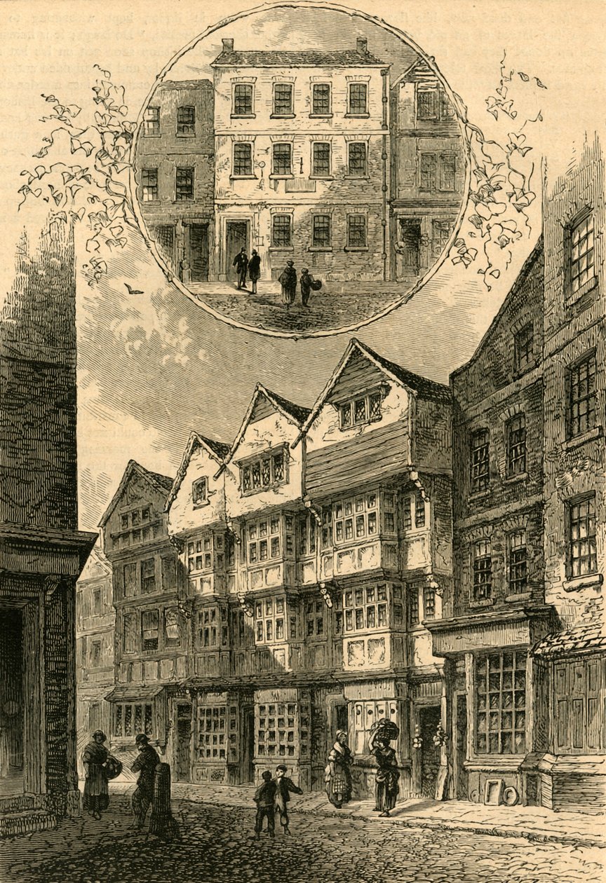 The Trumpet, afterwards the Duke of York, Shire Lane, 1778. Elias Ashmoles House, 1897. av Unbekannt