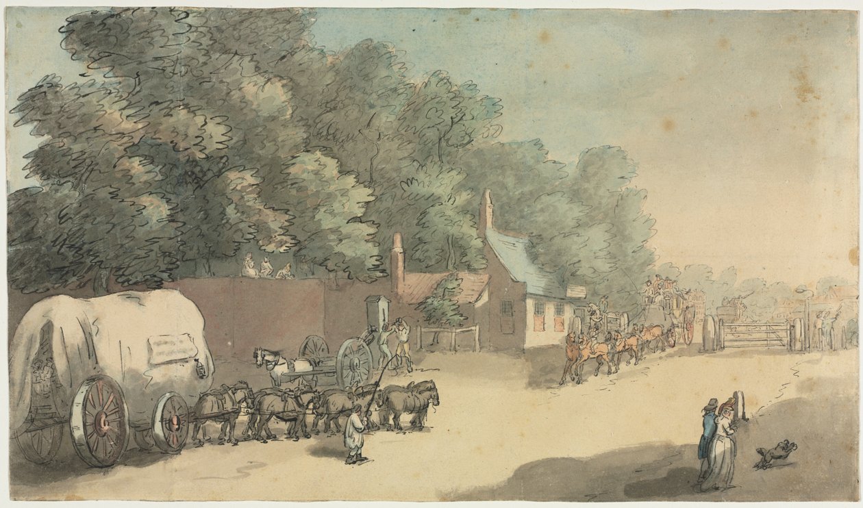 Turnpike Gate, 1700-talet. av Unbekannt