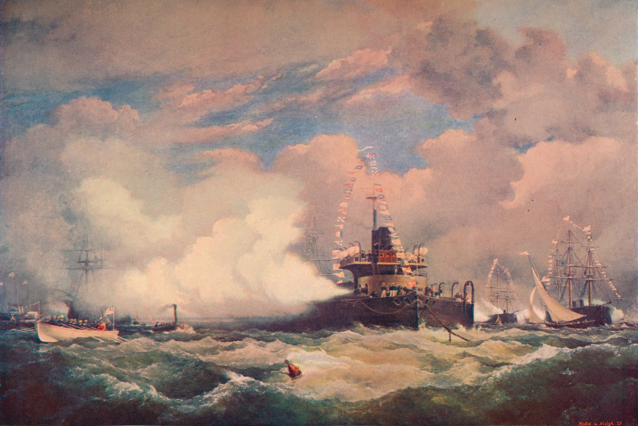 Tornet pansarklädda skeppsförödelse vid Spithead, 1873 1906 av Unbekannt