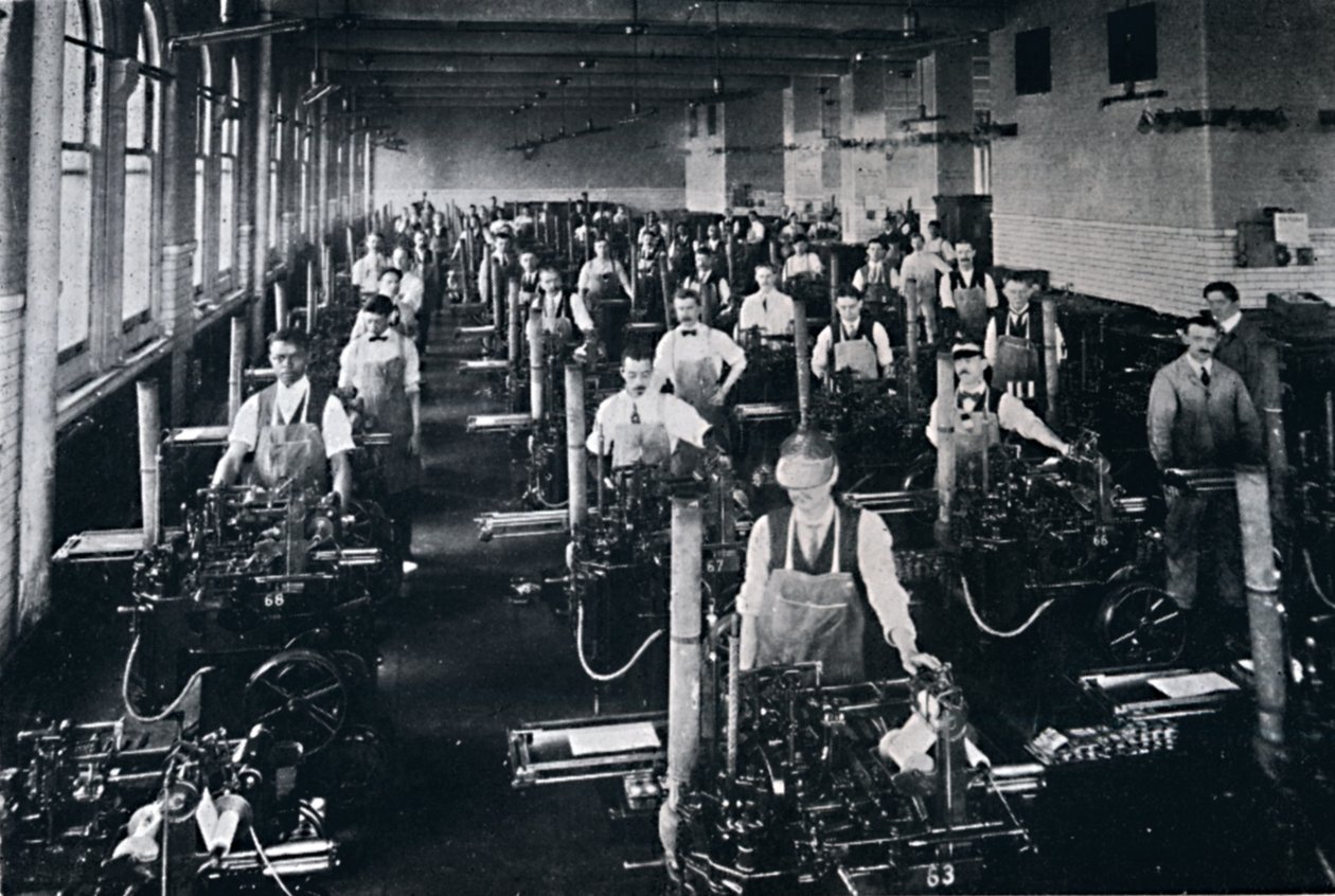 U.S.A. Government Printing Office driver också 126 gjutmaskiner, 1916 av Unbekannt