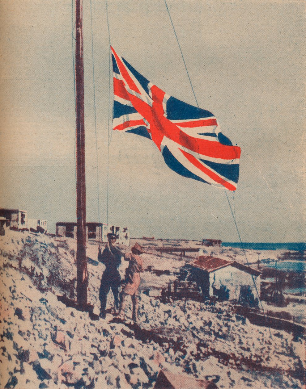 Union Jack flyger över Tobruk, 1942 av Unbekannt
