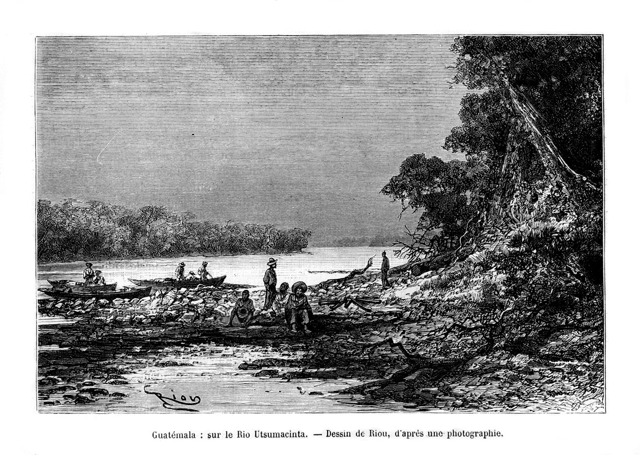 Usumacintafloden, sydöstra Mexiko och nordvästra Guatemala, 1800-talet av Unbekannt