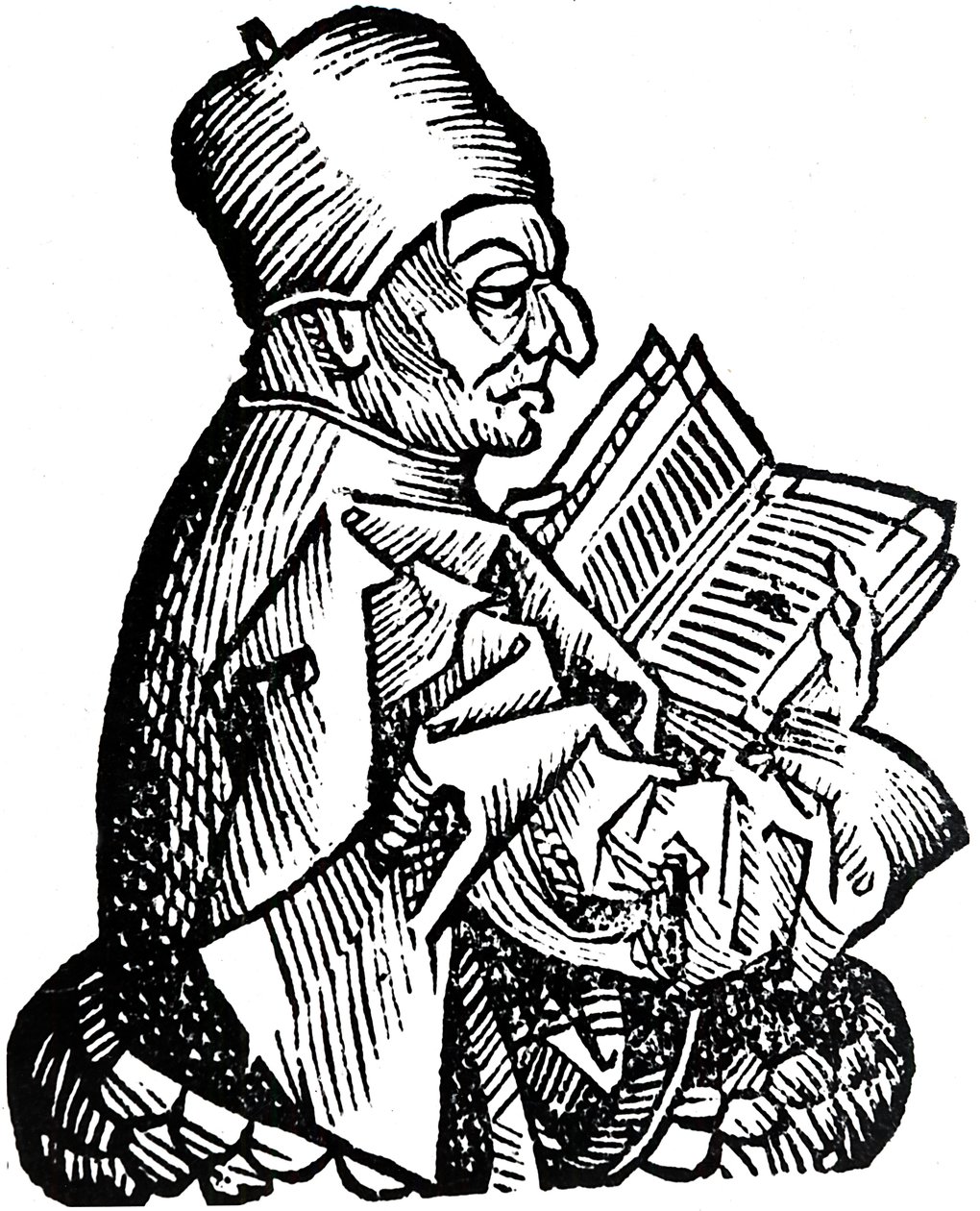The Venerable Beda c673-735, anglosaxisk teolog, forskare och historiker, 1493 av Unbekannt