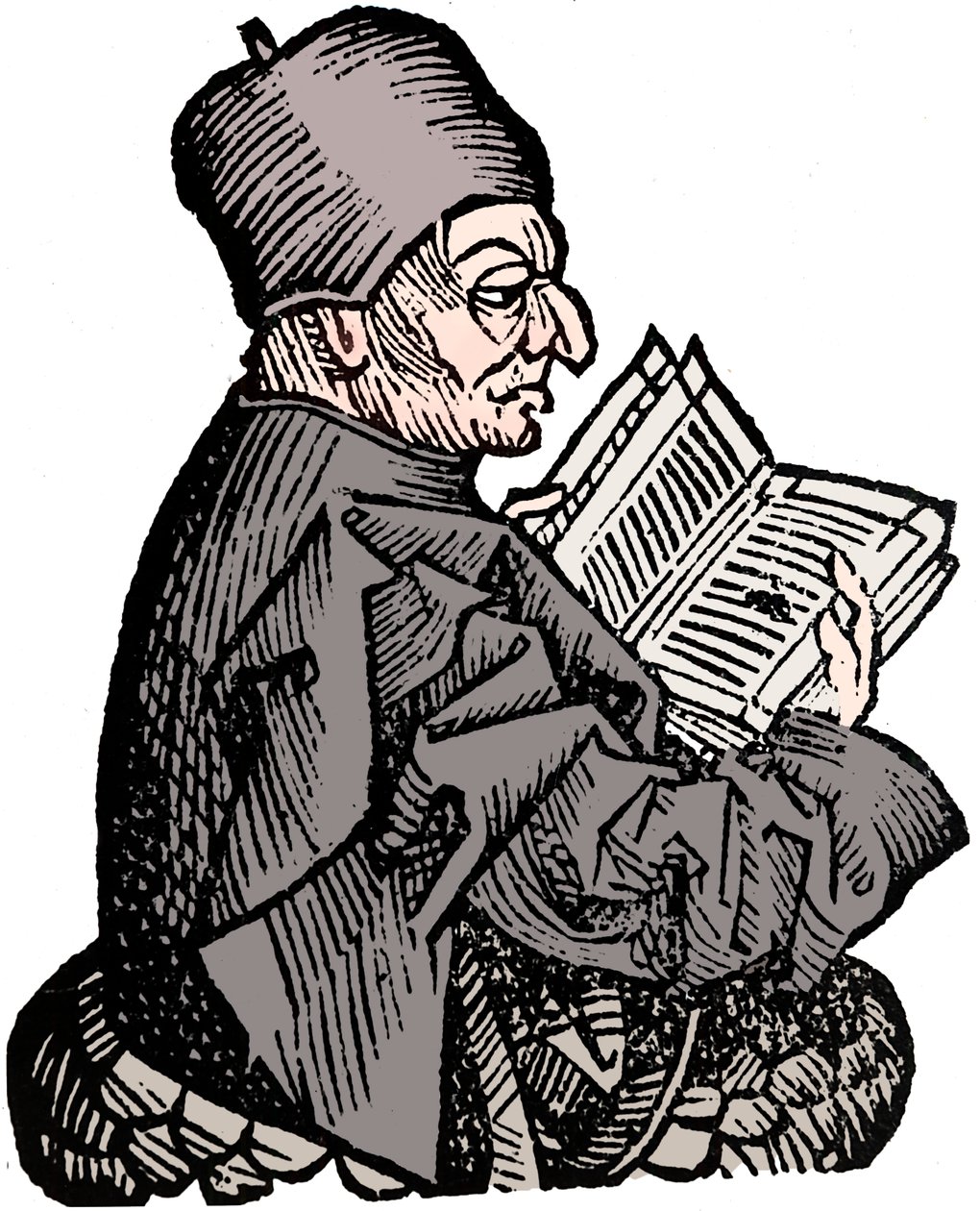 The Venerable Beda c673-735, anglosaxisk teolog, forskare och historiker, 1493 av Unbekannt