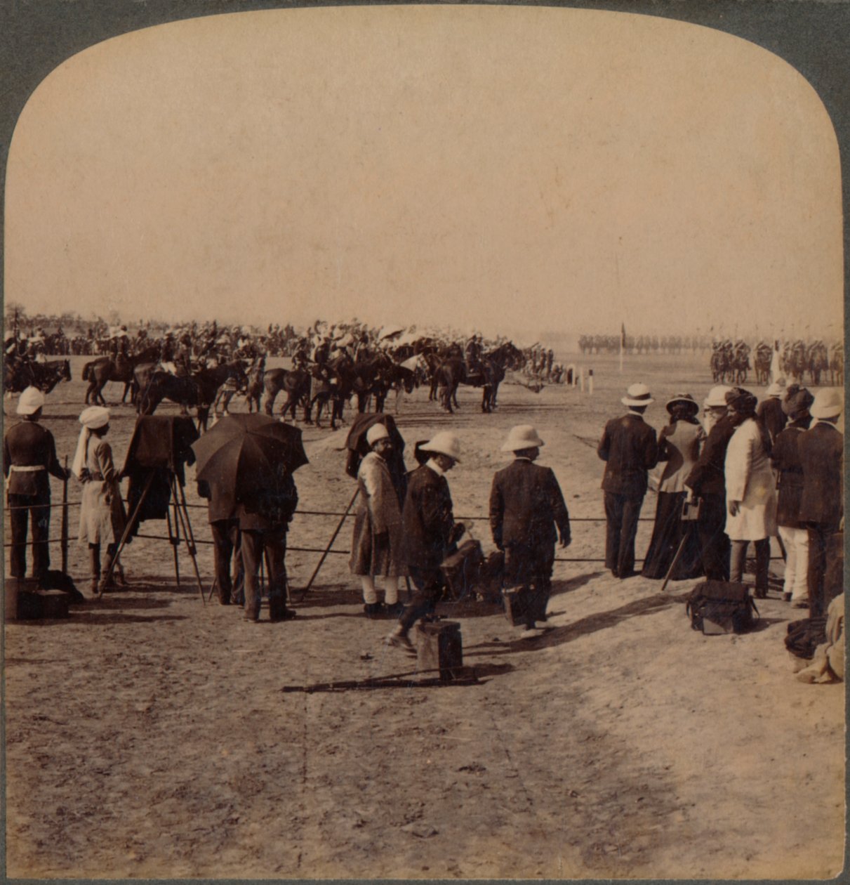 Vicekonungen Lord Curzon och Lord Kitchener vid Great Durbar Review, Delhi, Indien, 1903 av Unbekannt
