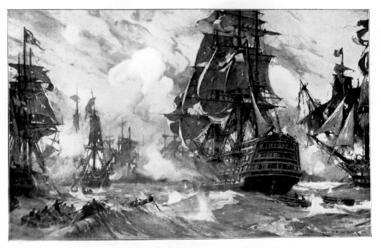 Segern i slaget vid Trafalgar, 1800-talet av Unbekannt