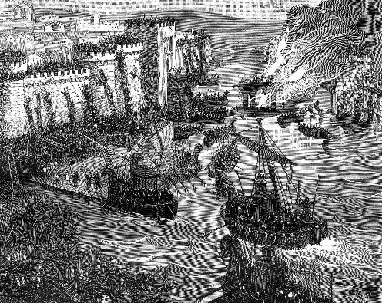 Vikingatacken mot Paris, 885 1882-1884 av Unbekannt