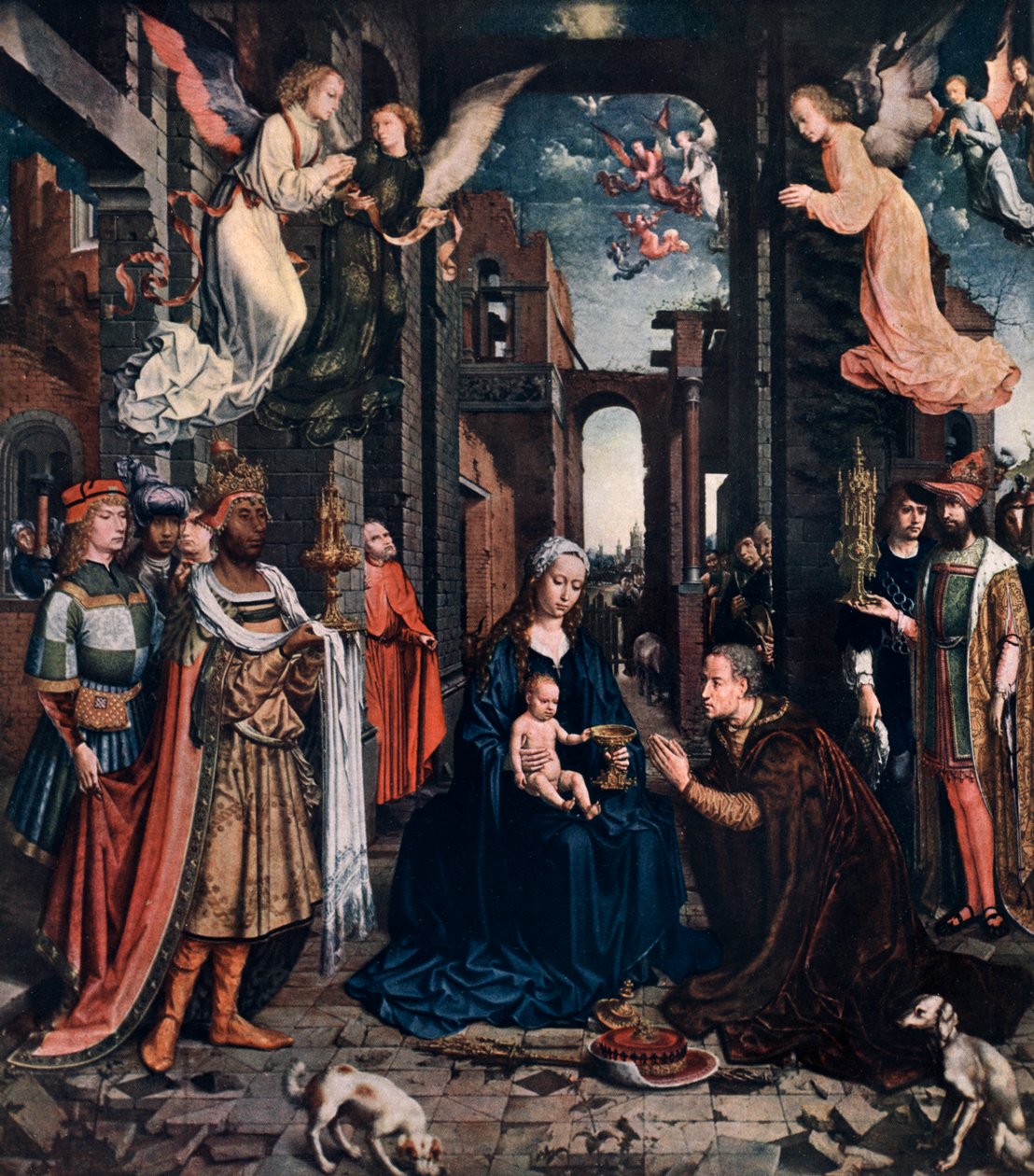 Jungfru Maria med Jesus, 1913 av Unbekannt