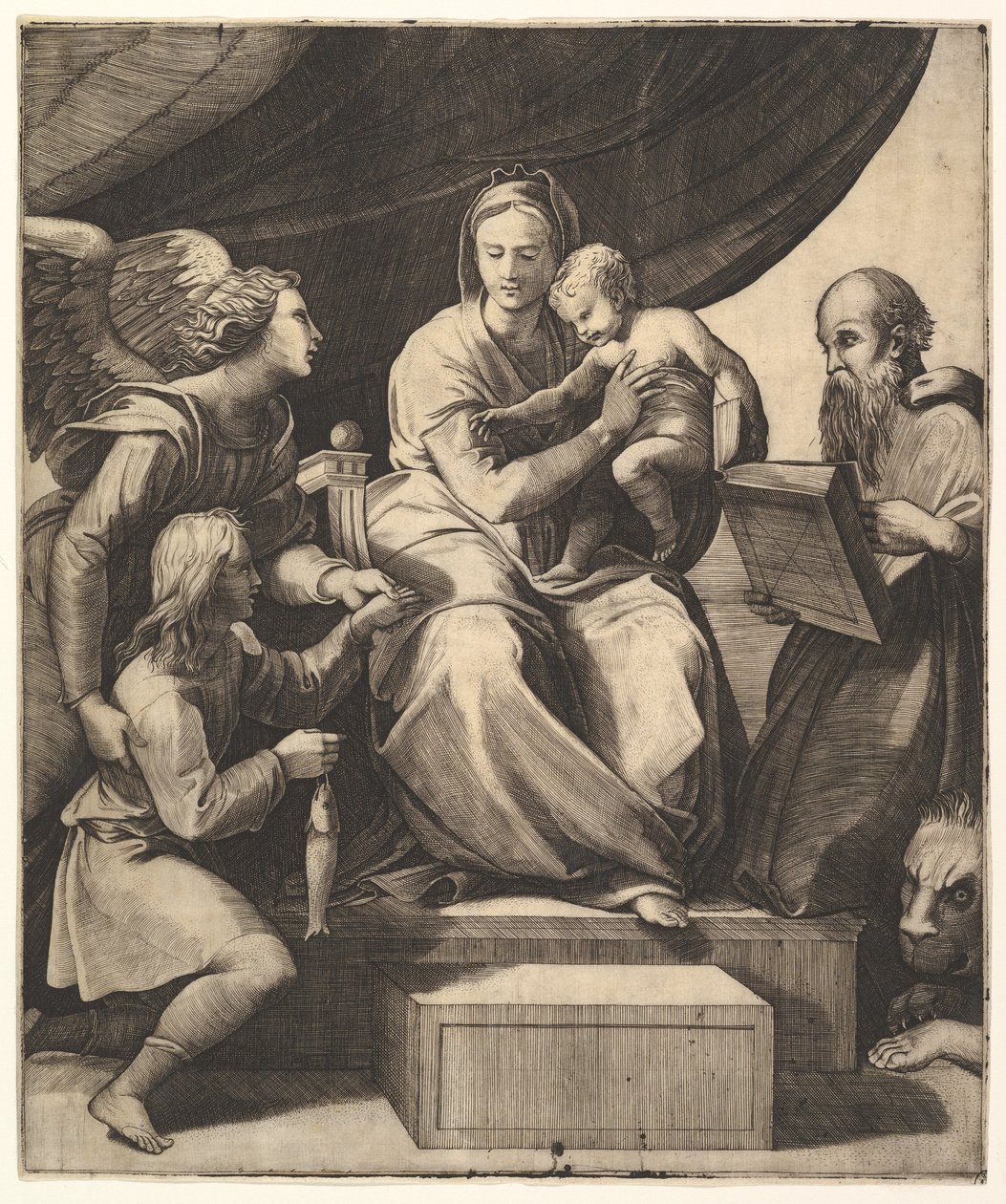 The Virgin of the Fish, ca. 1515-27. av Unbekannt