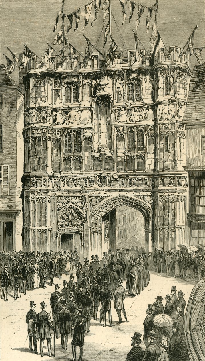 Besökarna som introduceras till dekanen: koloniala och indiska besökare i Canterbury, 1886. av Unbekannt