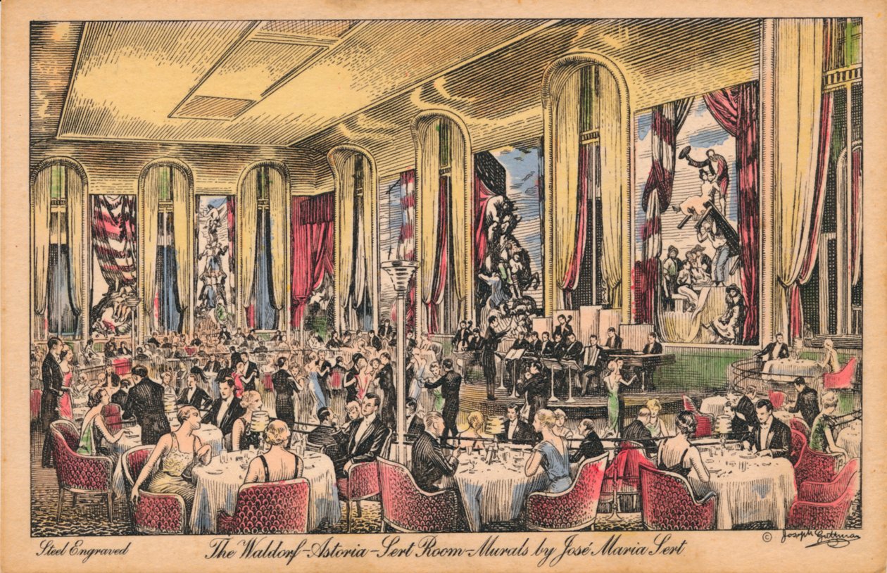 Waldorf Astoria, Sert Room, Väggmålningar av Jose Maria Sert c1930-talet av Unbekannt