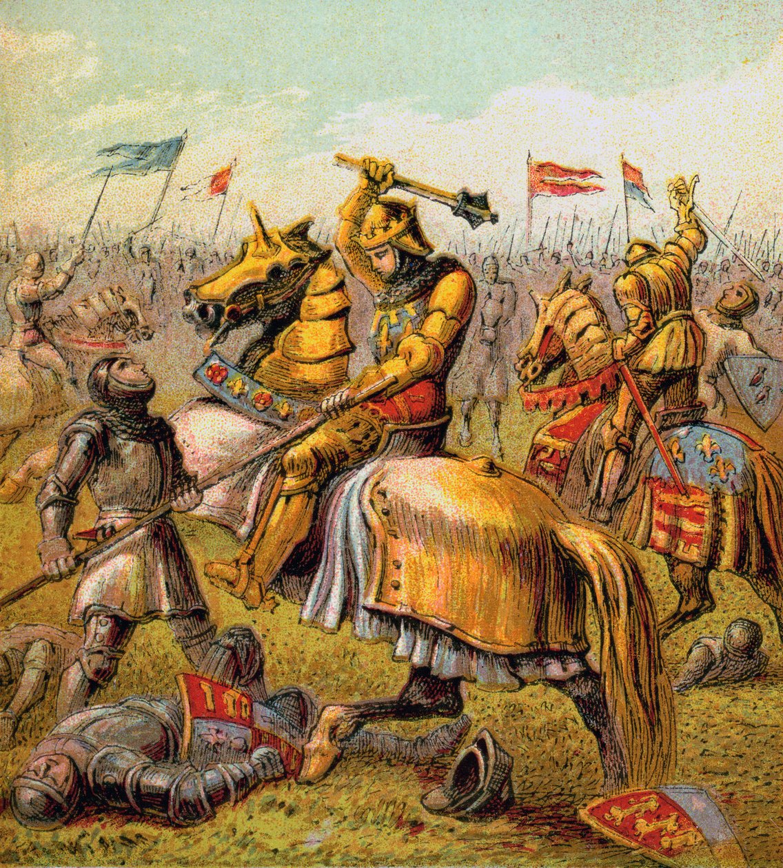 Rosornas krig, 1455-1485, c1850 av Unbekannt