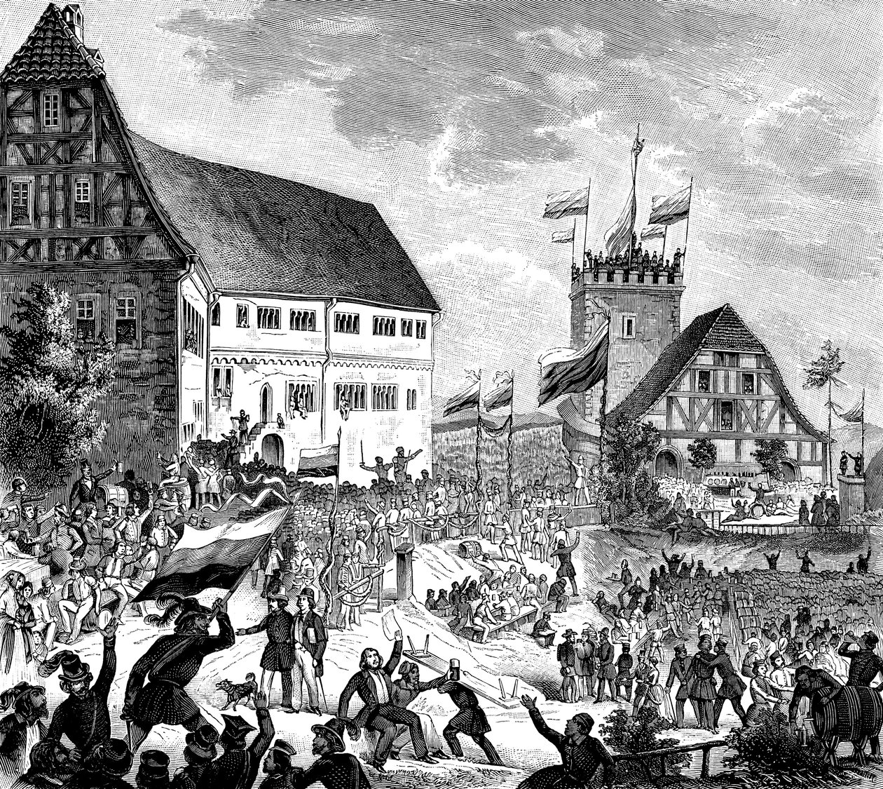 Wartburg-festivalen den 12 juni 1848, 1848 av Unbekannt