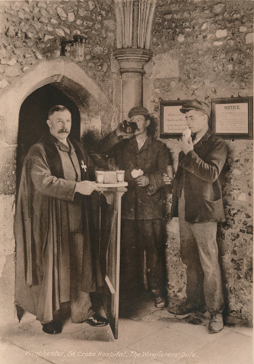The Wayfarers Dole, Hospital of St Cross, Winchester, Hampshire, tidigt 1900-tal av Unbekannt