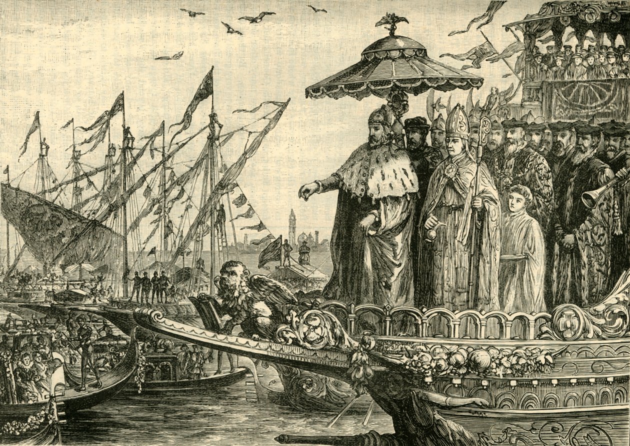 Adriatiska havets bröllop, c991-1009, 1890. av Unbekannt