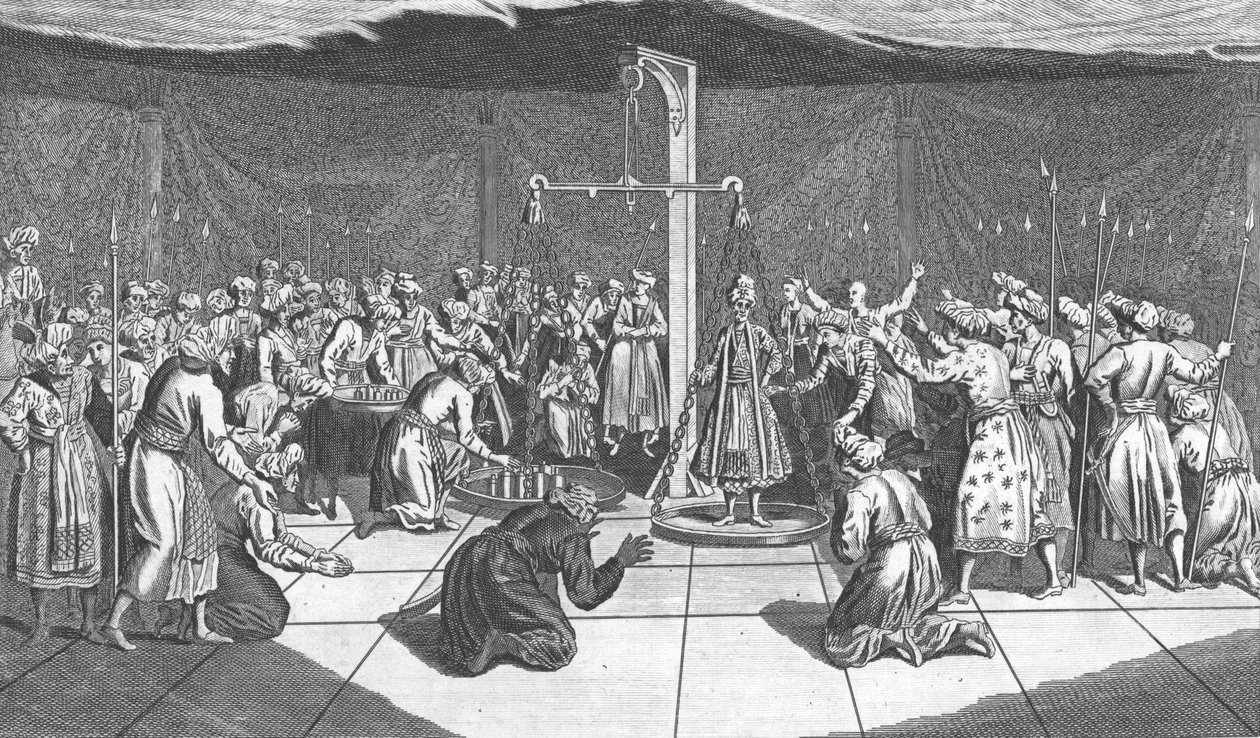 Den stora mogulens vägning, c1782 av Unbekannt