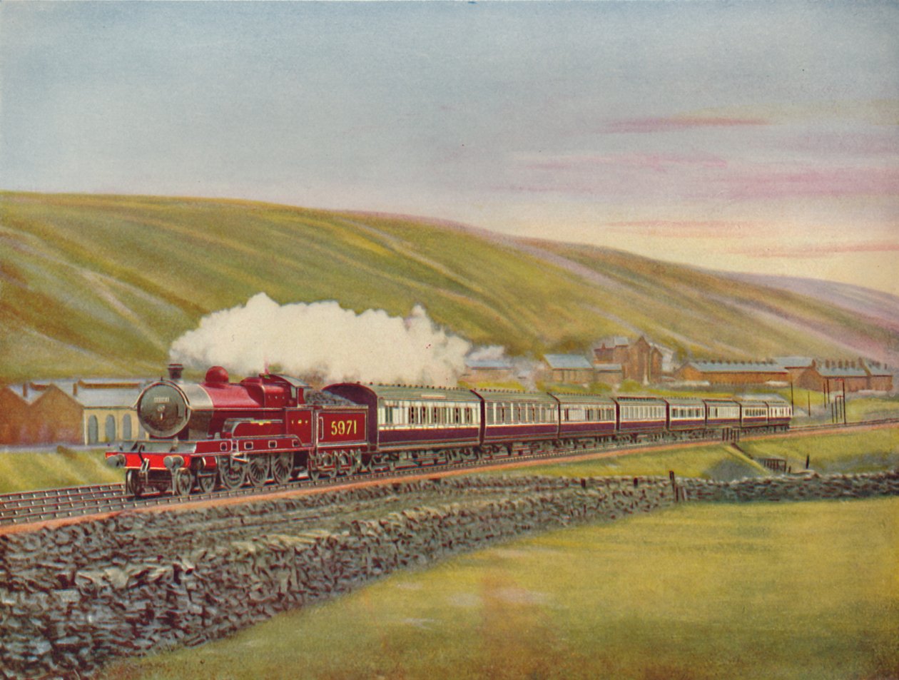 The West Coast Scotsman i full fart nära Tebay, L.M.S.R., 1926 av Unbekannt