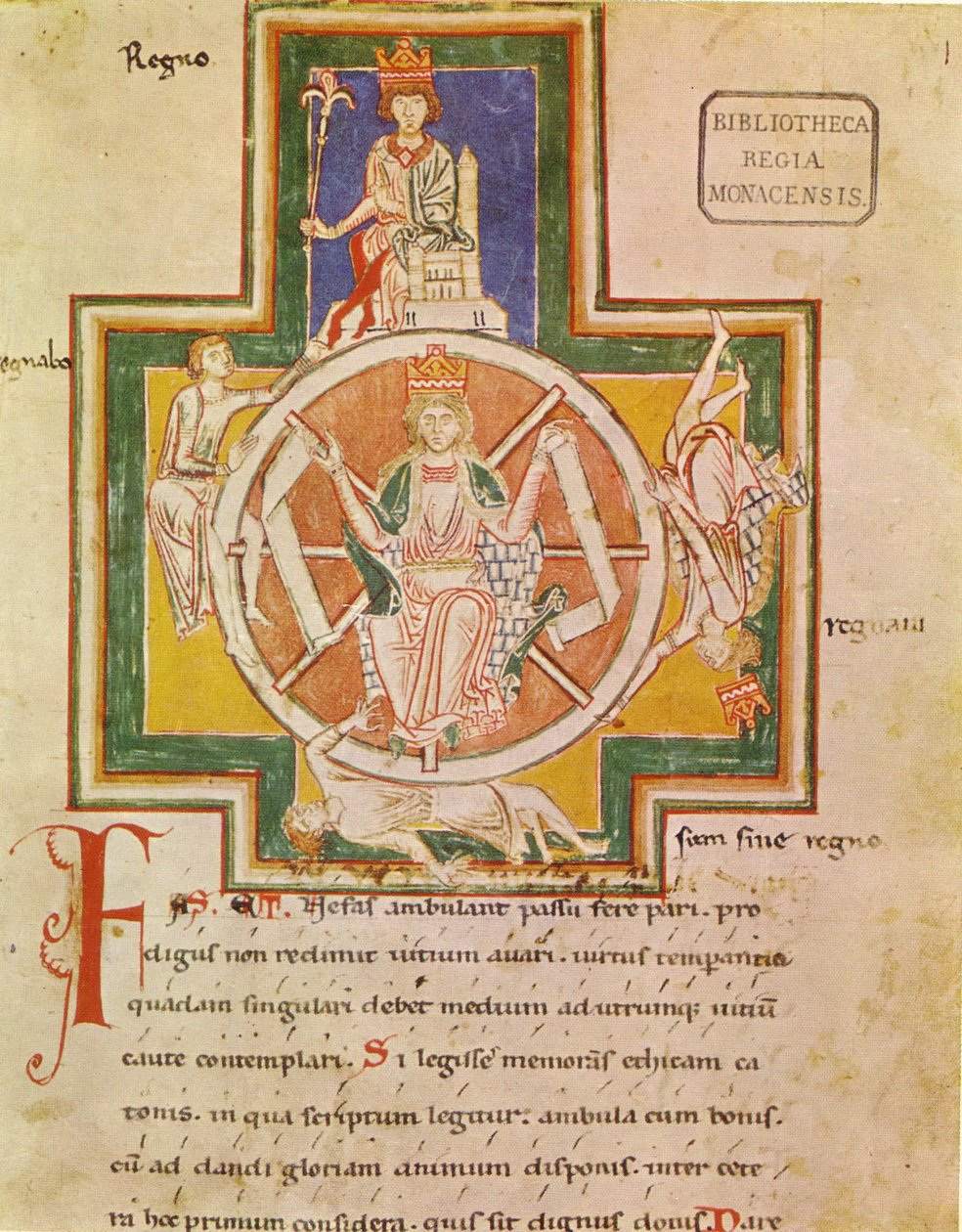 The Wheel of Fortune Rota Fortunae från Carmina Burana, ca 1230 av Unbekannt