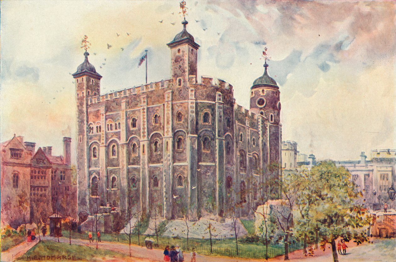 The White Tower, Tower of London, 1906 av Unbekannt