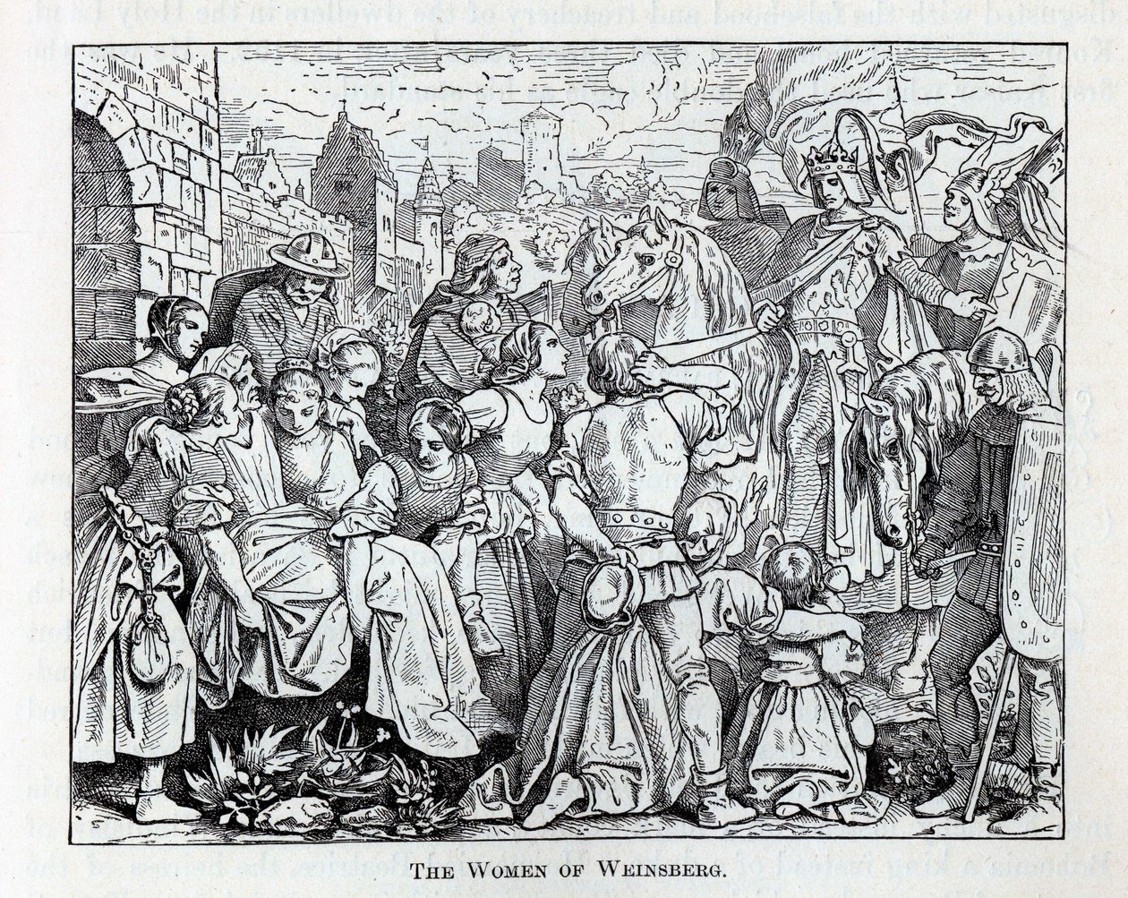 Kvinnorna i Weinsberg, 1882 av Unbekannt