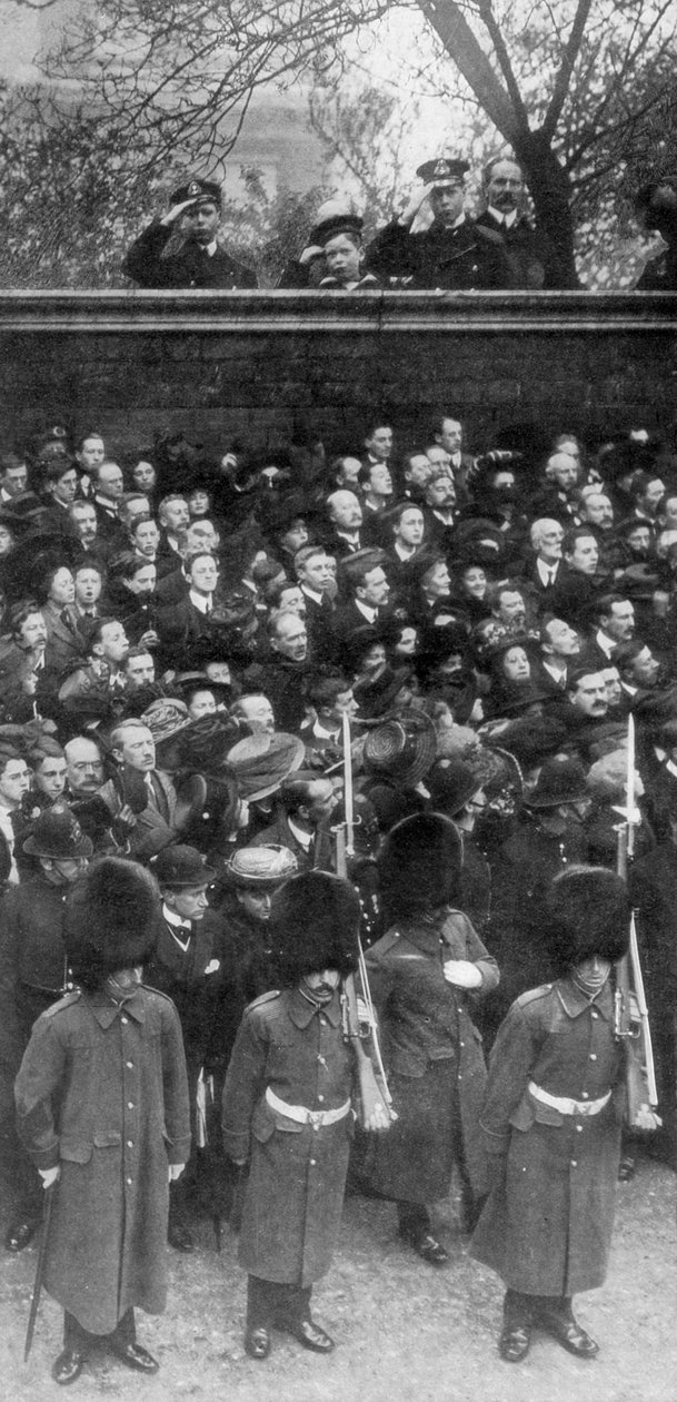 The Young Princes Watching the Proclamation, 1910 av Unbekannt