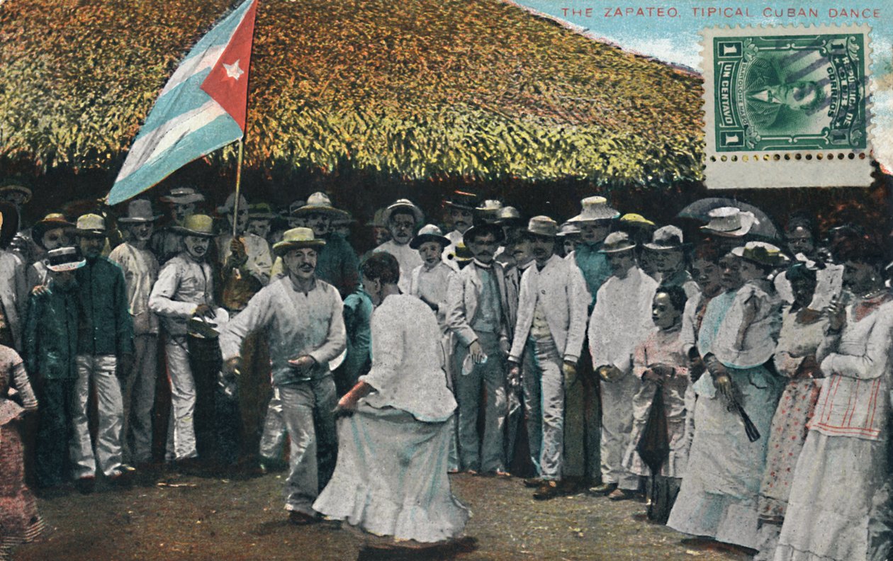 Zapateo-typiska kubanska dansen, c1910. av Unbekannt