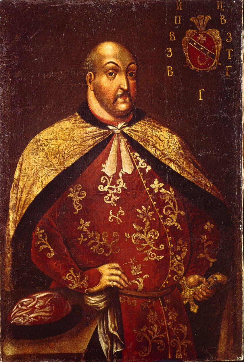 Zaporozhyan Kossakks Ataman Vasily Grigorievich Gamaleya, ca 1760 av Unbekannt
