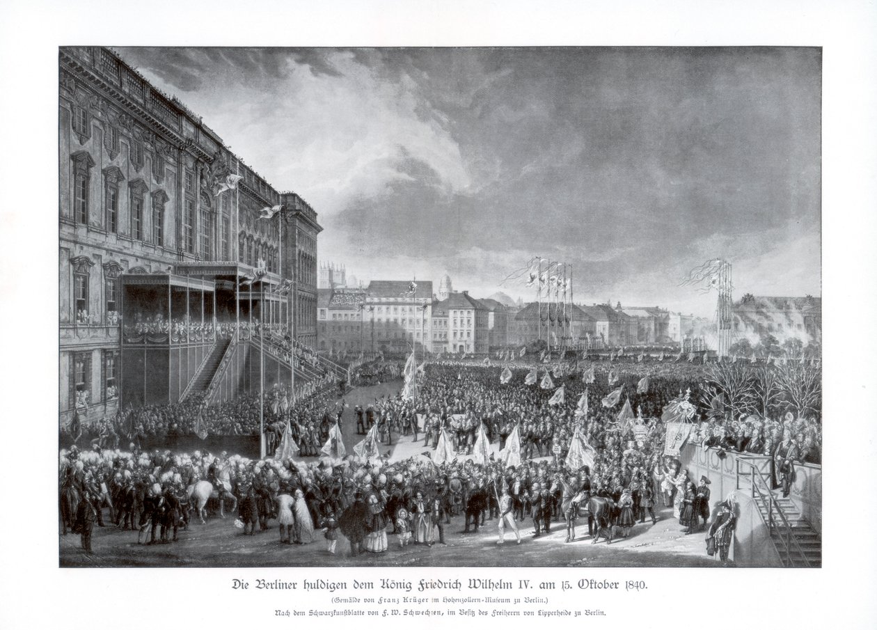 Fredrik Vilhelm IV av Preussens trontillträde den 15 oktober 1840, 1900. av Unbekannt