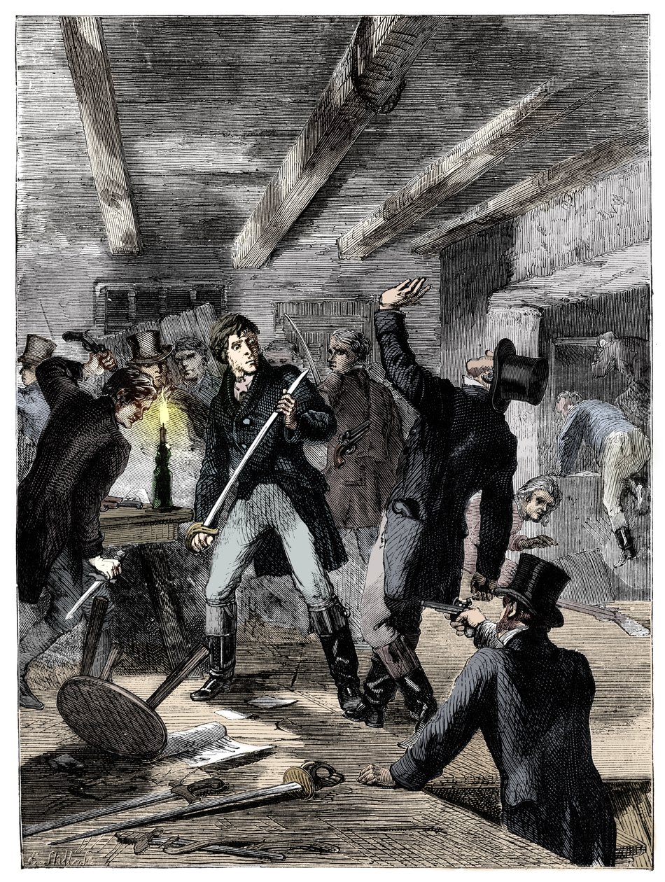 Gripandet av Cato Street-konspiratörerna, 1820 c1895 av Unbekannt