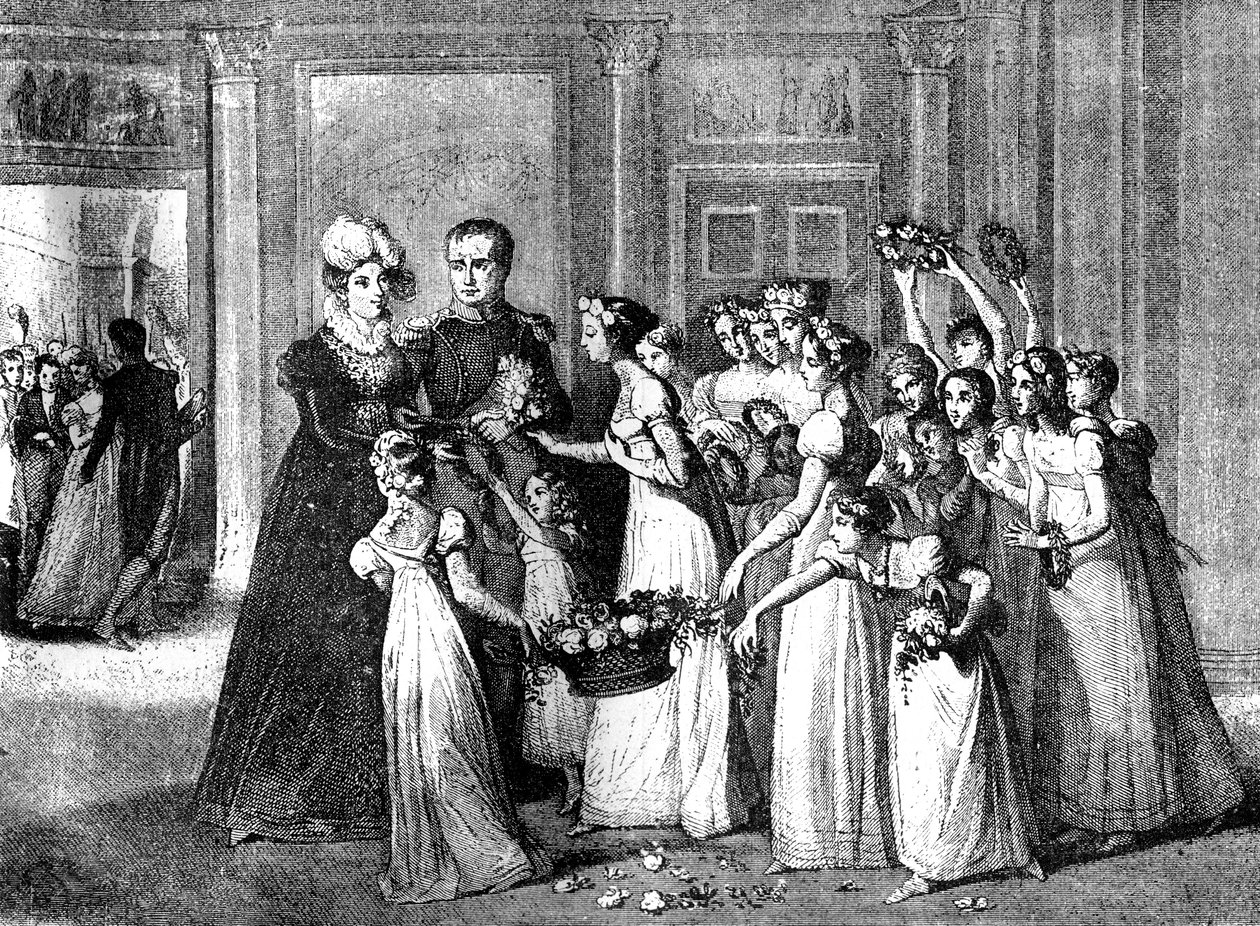 Marie-Louises ankomst till Compiègne, Frankrike, 27 mars 1810 1882-1884 av Unbekannt
