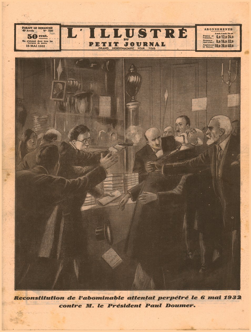 Mordet på president Paul Doumer, 1932. av Unbekannt