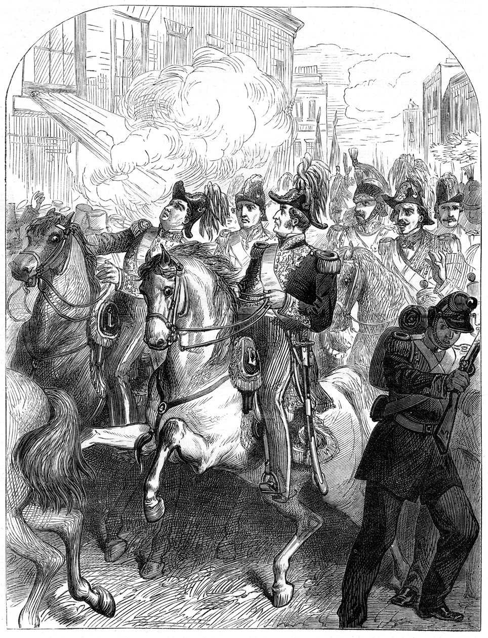 Försöket att mörda kung Louis Philippe av Frankrike, Paris, 1835 av Unbekannt