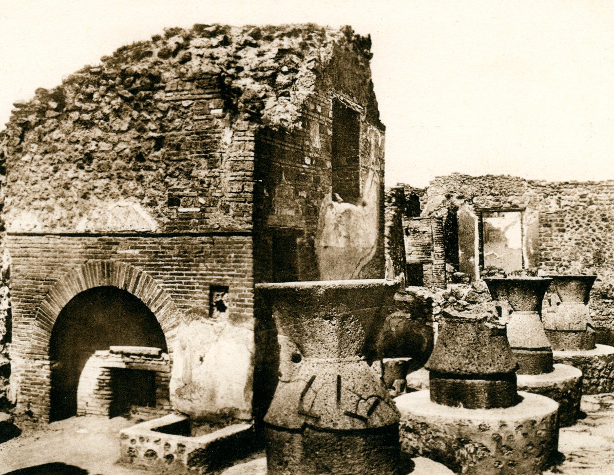 Bageriet och bruket, Pompeji, Italien, ca 1900-talet av Unbekannt