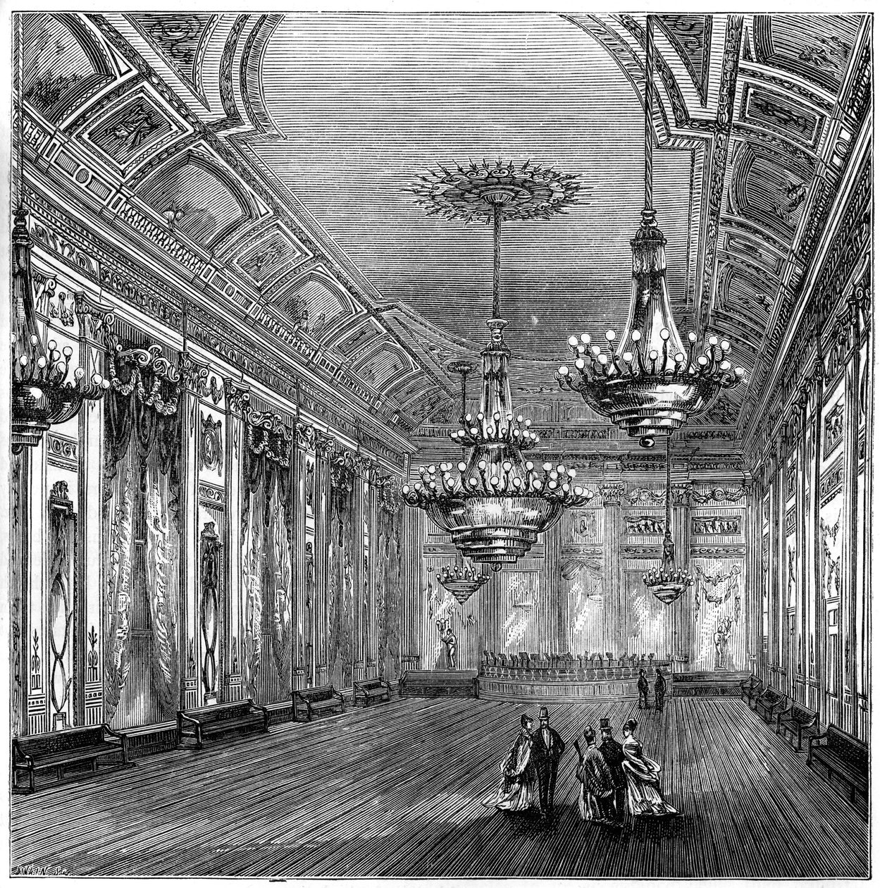 Balsalen i Williss Rooms, London, 1891 av Unbekannt