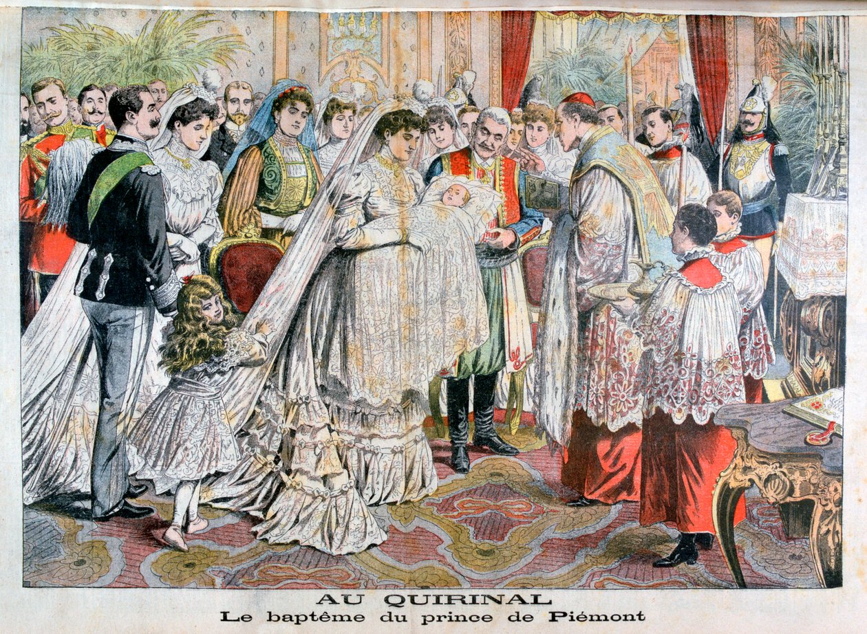 Prinsen av Piemontes dop, Quirinalpalatset, Rom, 1904 av Unbekannt