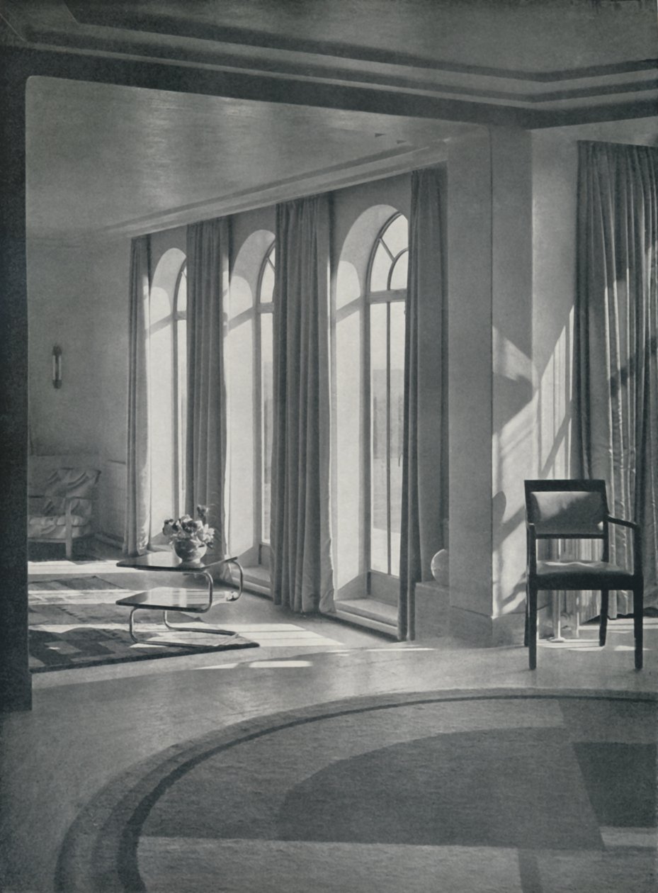 Det stora rummet på Yaffle Hill, Broadstone, Dorset, 1933 av Unbekannt