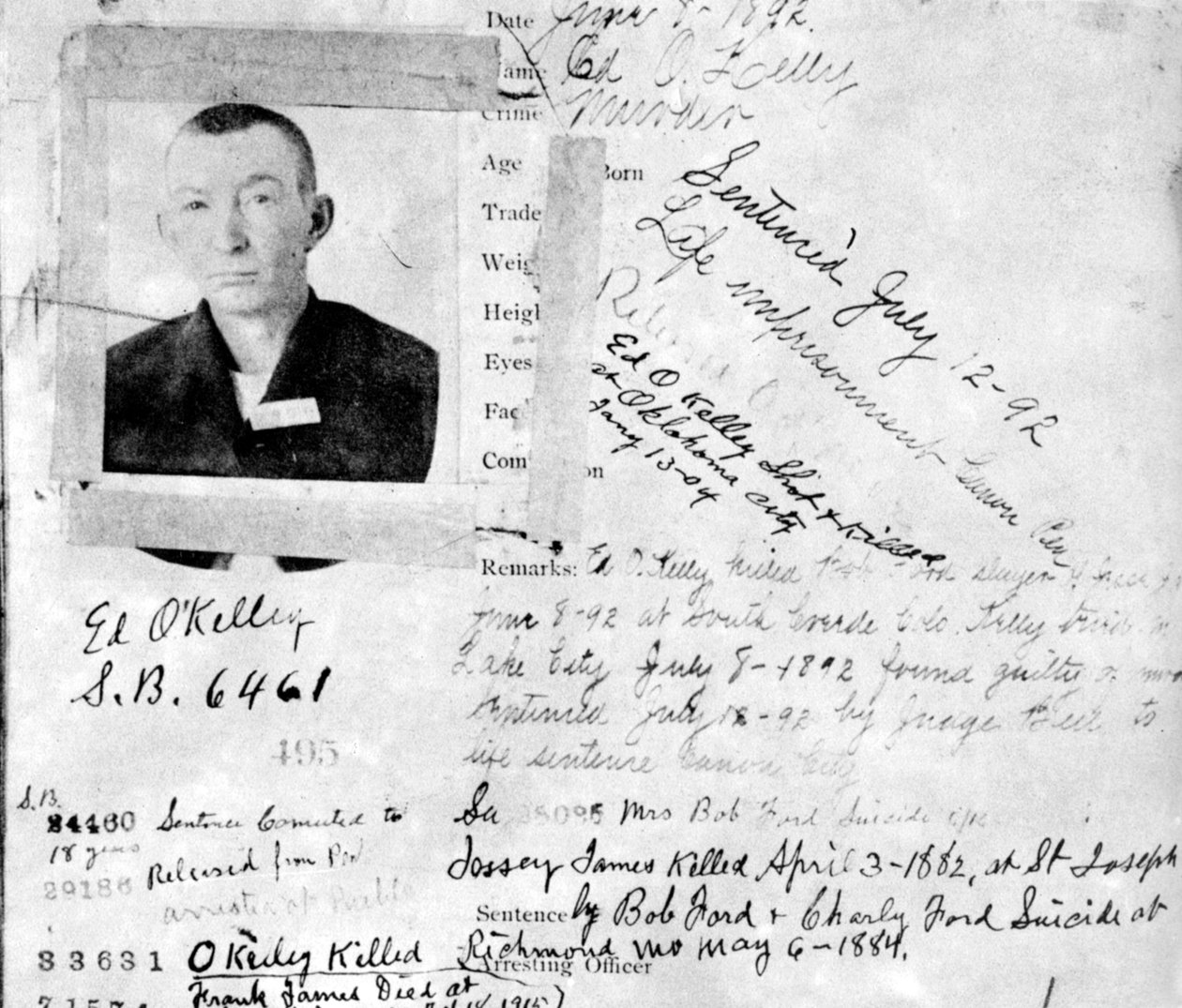 Blottern på mannen som dödade Robert Ford, c1892 1954 av Unbekannt