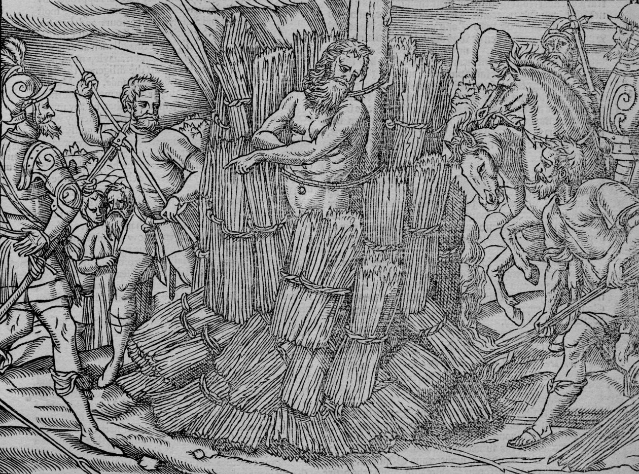 Bränningen av mästare Jerome av Prag, c1563. av Unbekannt