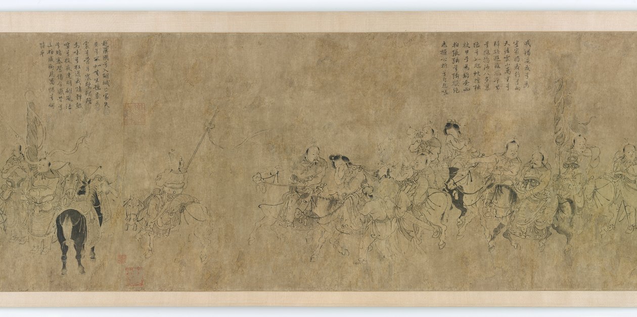 Cai Wenjis fångenskap, Mingdynastin, 1300-1400-talet. av Unbekannt